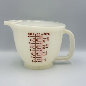 VTG Tupperware Measuring Batter Bowl 4 Cup 1L Pitcher Lid Retro Kitchen